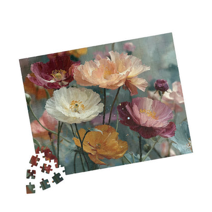 Dreamy Floral Art Jigsaw Puzzle - Whimsical Wildflowers, Botanical Artwork