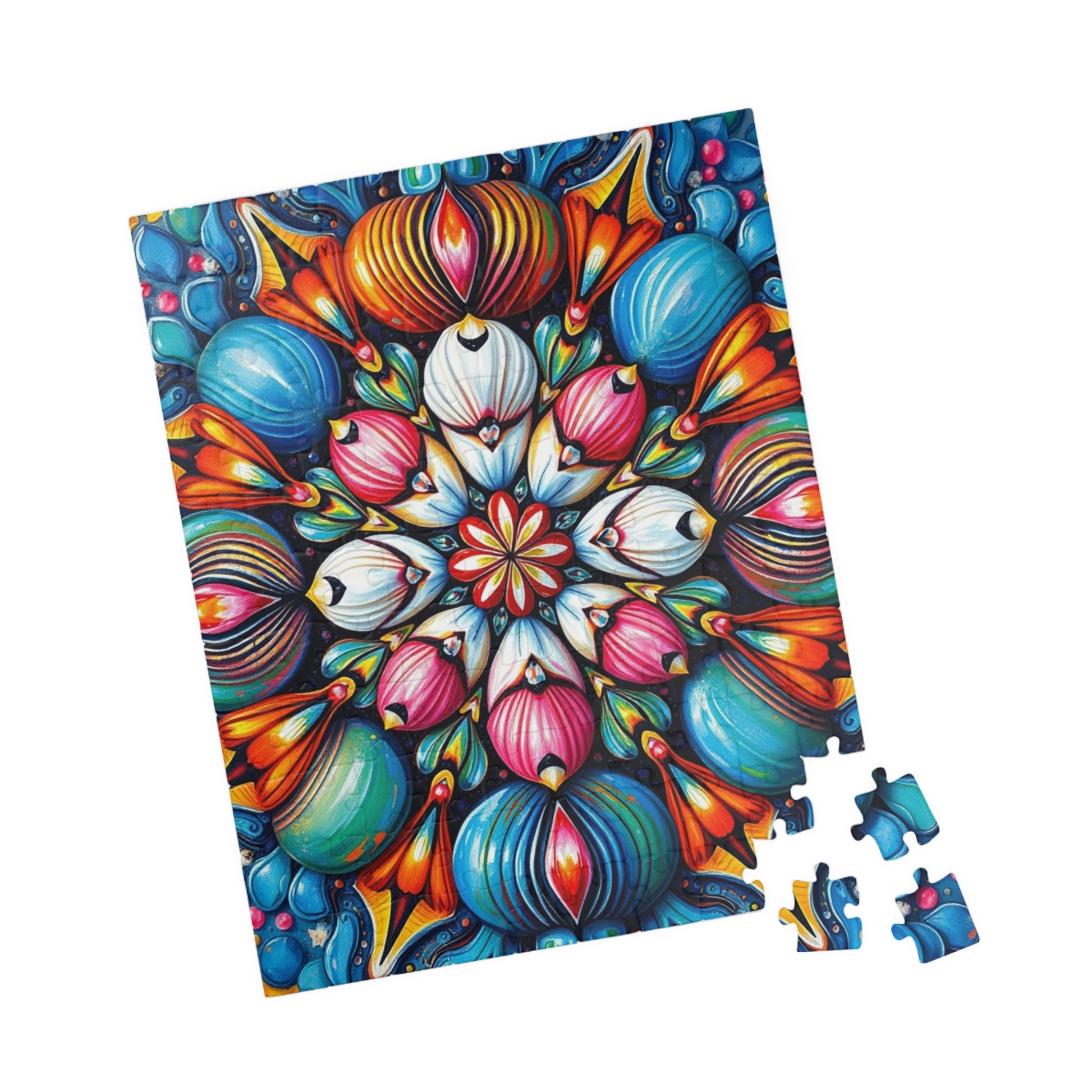 Colorful Mandala Puzzle - Abstract Art Jigsaw Game for Adults Puzzle The Puzzle Chest