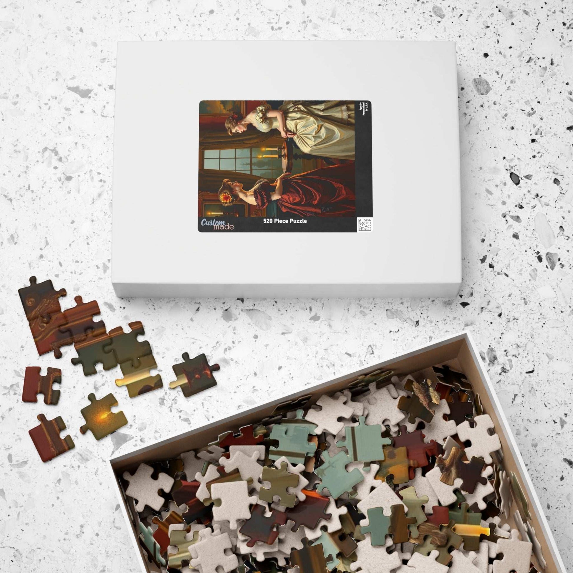 Jigsaw Puzzle, Victorian Women in Elegant Gowns, Candlelit Parlor Design, 110 252 520 1014 Pieces, Relaxing Activity, Home Decor, Gift Idea, Puzzle The Puzzle Chest