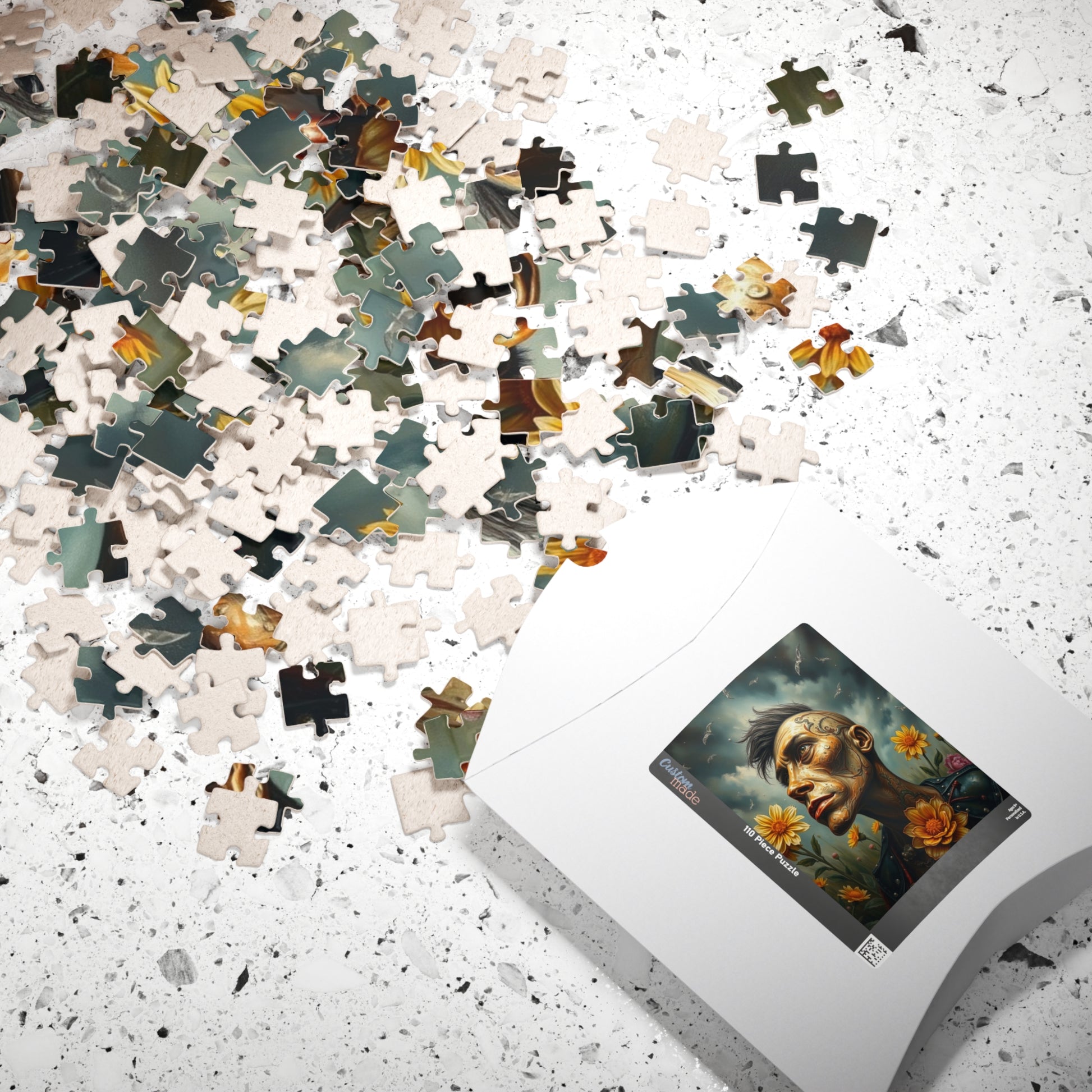 Steampunk Artistic Puzzle - Tattooed Man Design, 110-1014 pieces, Unique Gift, Home Decor, Mindful Activity, Creative Challenge Puzzle The Puzzle Chest
