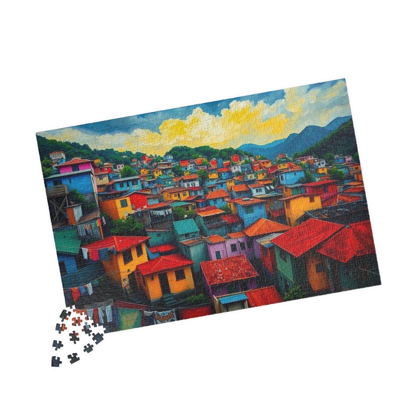 Rio de Janeiro Favela Jigsaw Puzzle for Adult Entertainment, Mindfulness Activity, Holiday Birthday Gift for Friends, Cityscape Puzzle Puzzle The Puzzle Chest