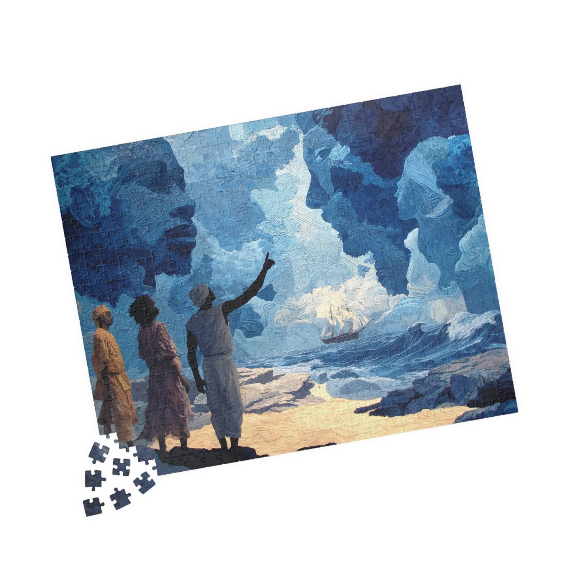 Ancestral Voyage Jigsaw Puzzle: Black Art, Afrocentric Artwork 520 pcs (Horizontal) Puzzle The Puzzle Chest