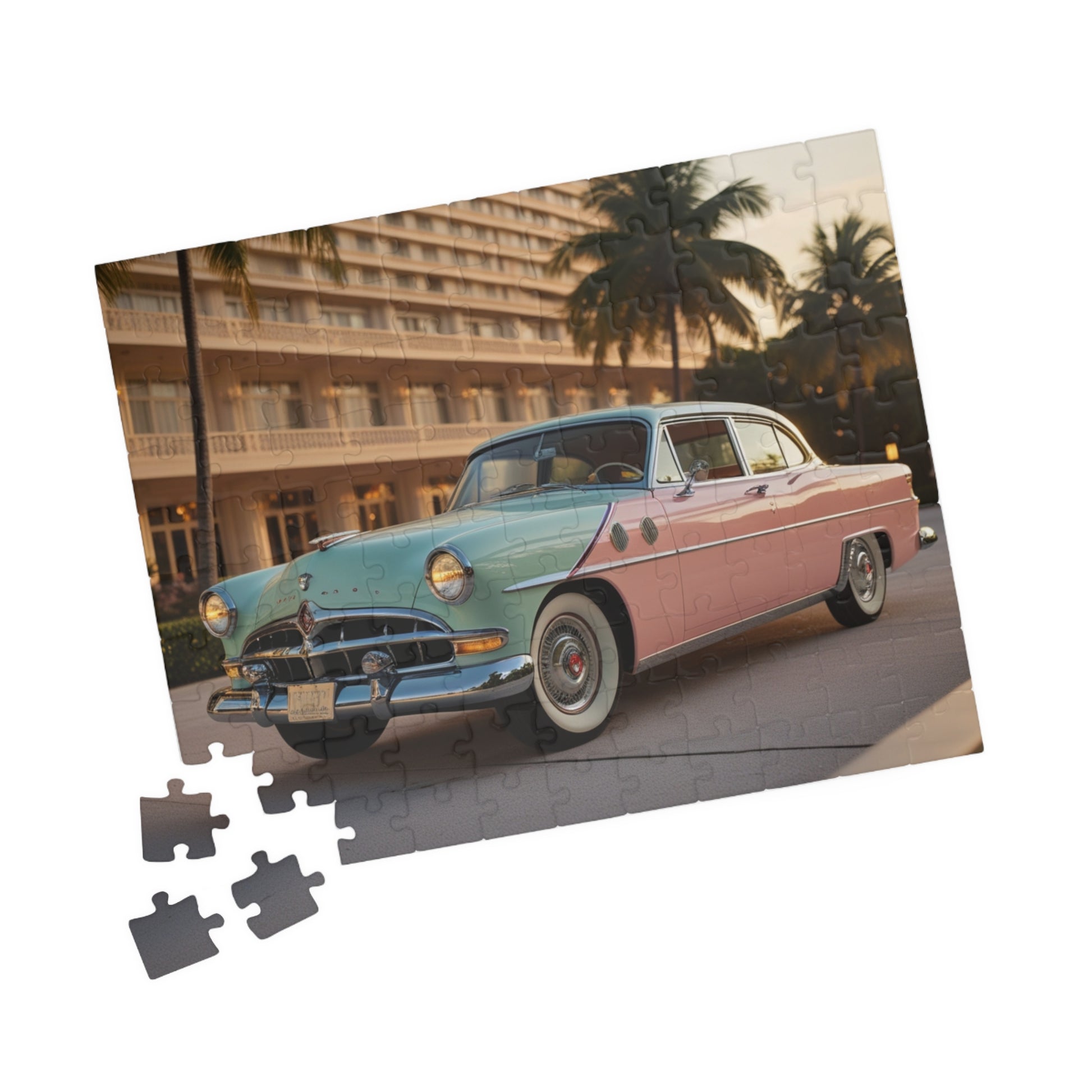 Vintage Car Puzzle - Classic 1956 Packard Caribbean, Nostalgic Jigsaw Game Puzzle The Puzzle Chest