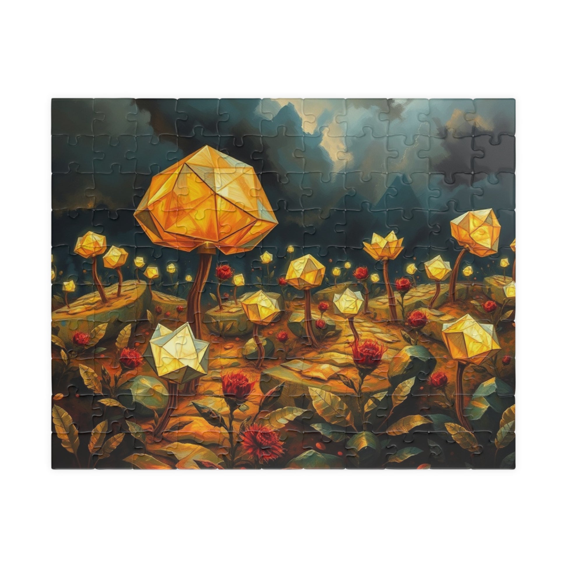 Magical Floral Jigsaw Puzzle - 110, 252, 520, 1014-piece, Perfect for Family Game Night, Gift for Art Lover, Fun Home Entertainment, Mindful 110 pcs (Horizontal) Puzzle The Puzzle Chest