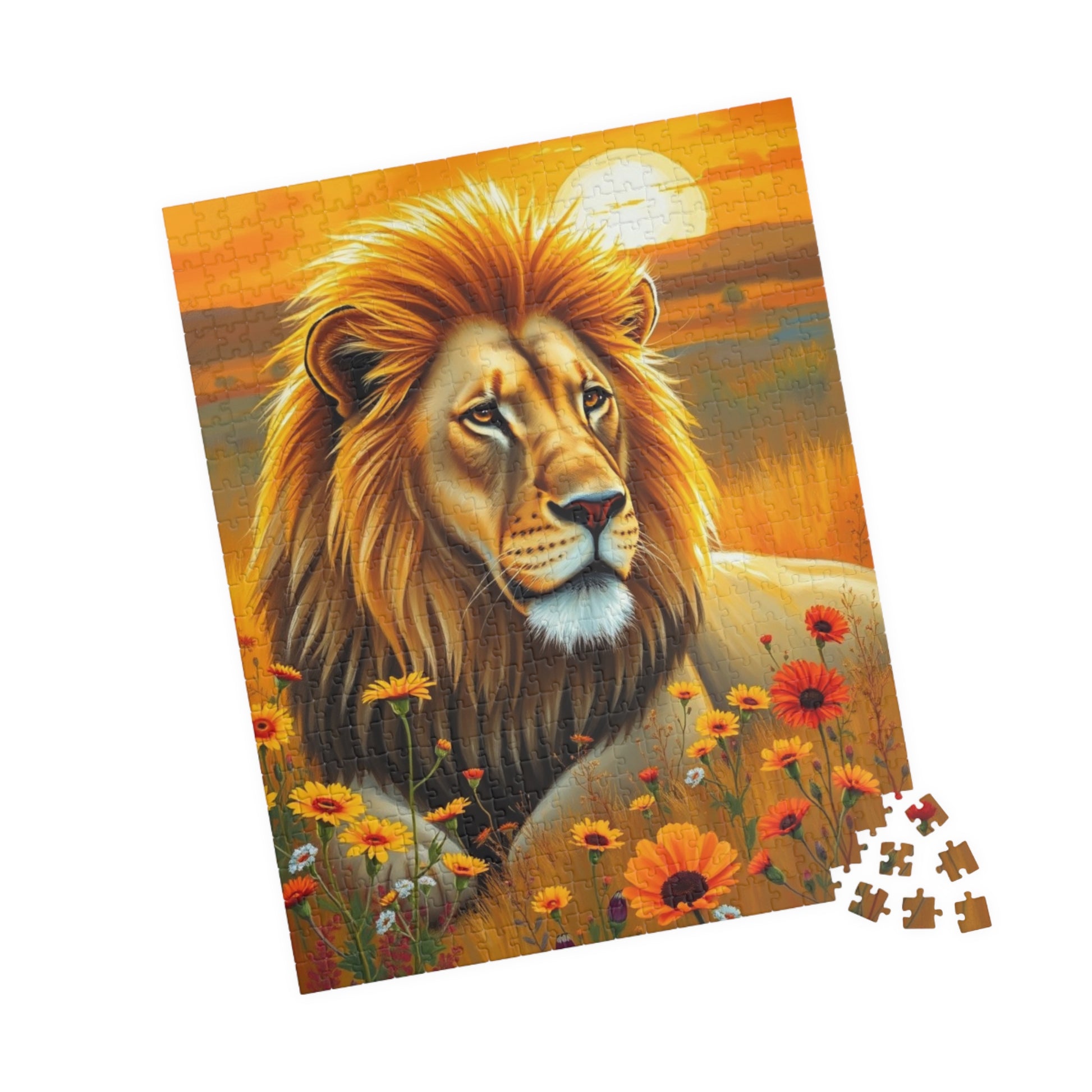 Majestic Lion Puzzle Stunning Wildlife Art, Challenging Jigsaw Game, Gift for Nature Lover Animal Enthusiast, Mindfulness Home Entertainment Puzzle The Puzzle Chest