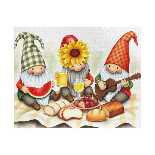 Gnome Picnic Puzzle - Summer Theme Jigsaw Game 520 pcs (Horizontal) Puzzle The Puzzle Chest