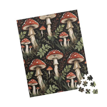 Vintage Mushroom Collage Jigsaw Puzzle, Nature Inspired Toadstool Art, Fun Fungi Game for Family Bonding, Puzzle Lover Best Unique Gift Puzzle The Puzzle Chest