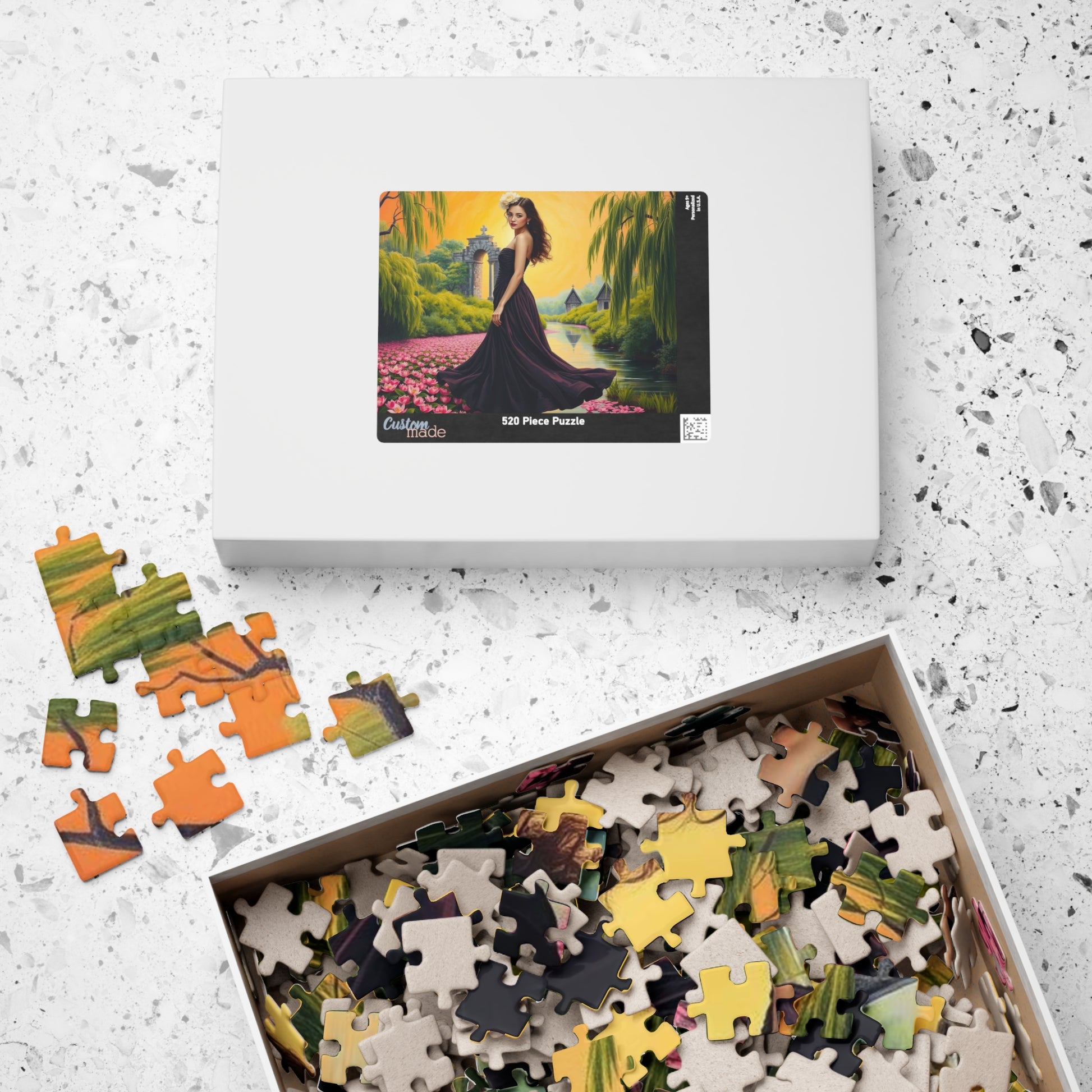 Lilywater Reverie Jigsaw Puzzle, Elegant Landscape Puzzle, Woman Art Holiday or Birthday Gift for Adult, Solo or Family Fun, Creative Hobby Puzzle The Puzzle Chest