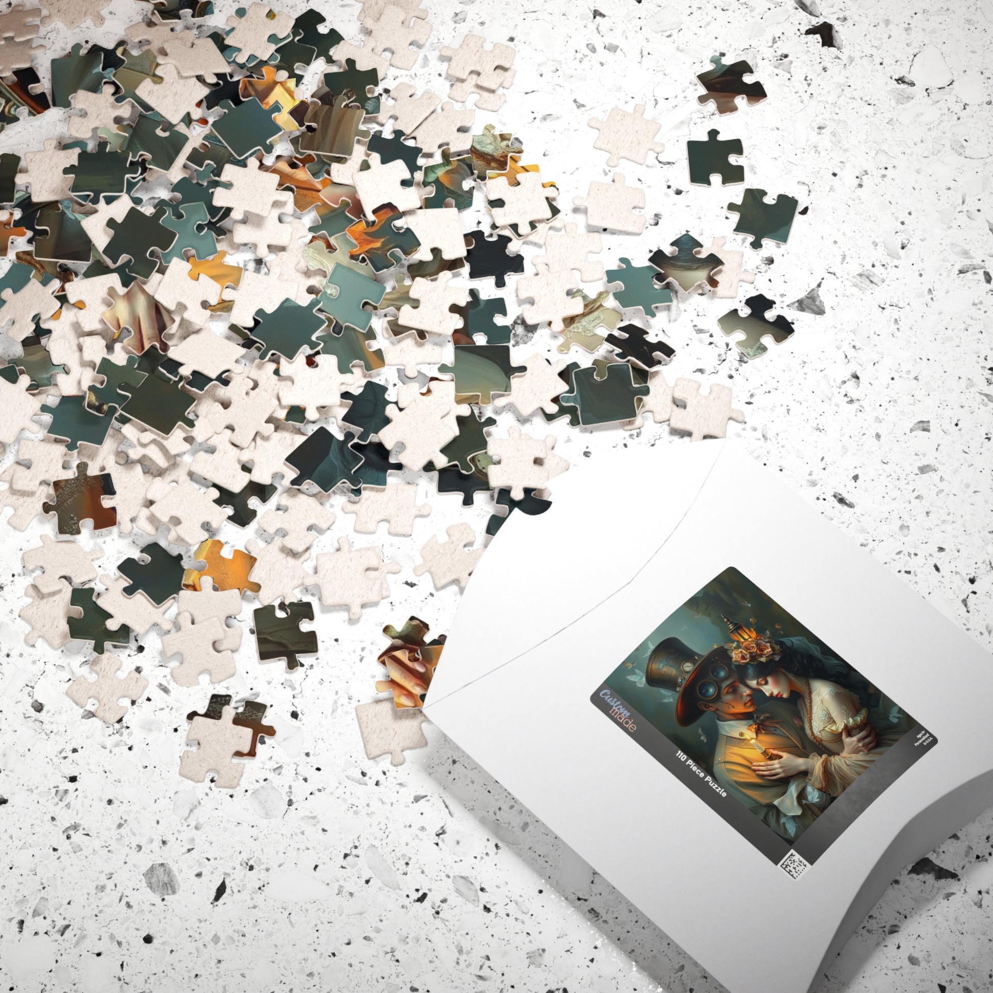Romantic Steampunk Puzzle - Unique Gift for Couples, Home Decor, Family Game Night, Art Lovers, Engaging Activities Puzzle The Puzzle Chest