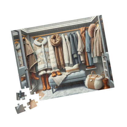 Winter Wardrobe Closet Jigsaw Puzzle, Cozy Fashion-Themed Game for Adults and Teens, Relaxing Activity, Home Decor, Family Fun, Holiday Gift Puzzle The Puzzle Chest