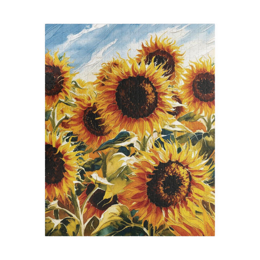 Sunflower Field Puzzle, Floral Jigsaw Game for Adult Home Entertainment, Family Game Night, Holiday Birthday Gift for Puzzle Loving Friends 520 pcs (Vertical) Puzzle The Puzzle Chest
