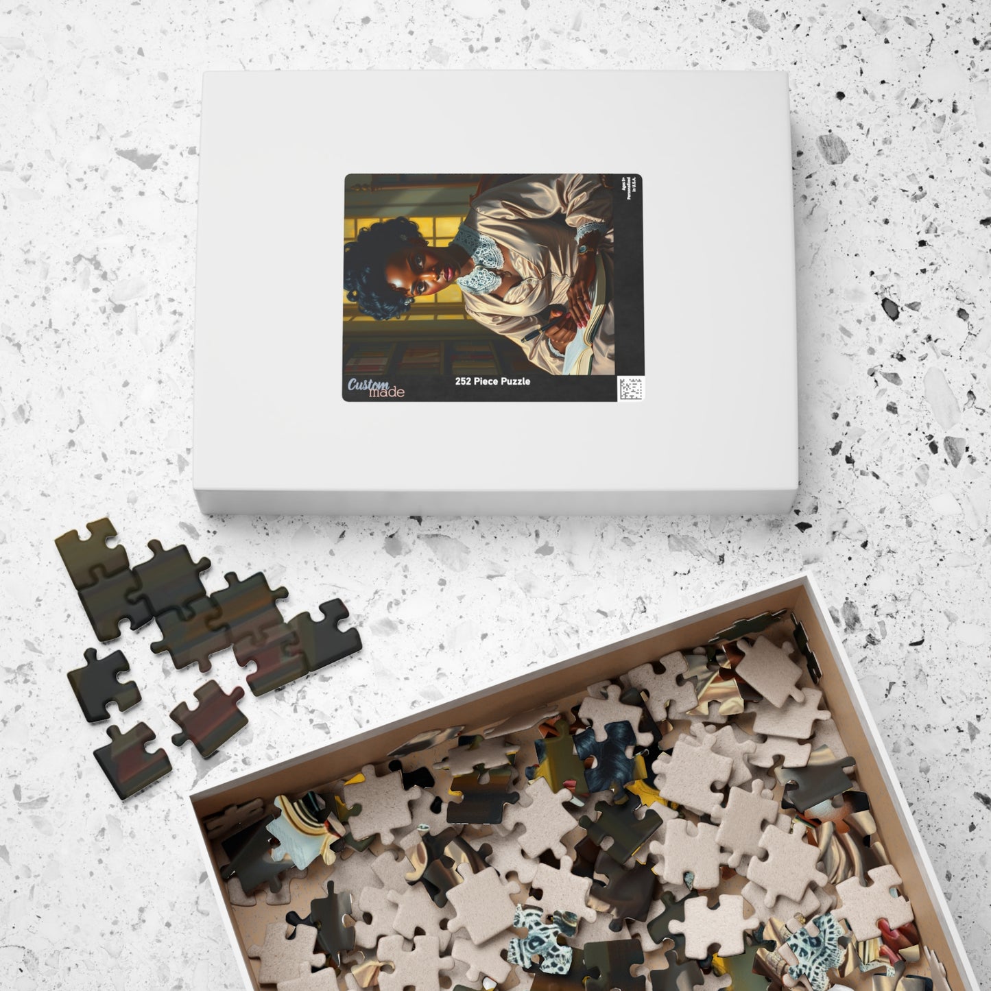 Elegant Vintage Puzzle - Black American Woman, Relaxing Gift for Her, Family Game Night, Art Collectors, Birthday Gift, Mindfulness Activity Puzzle The Puzzle Chest