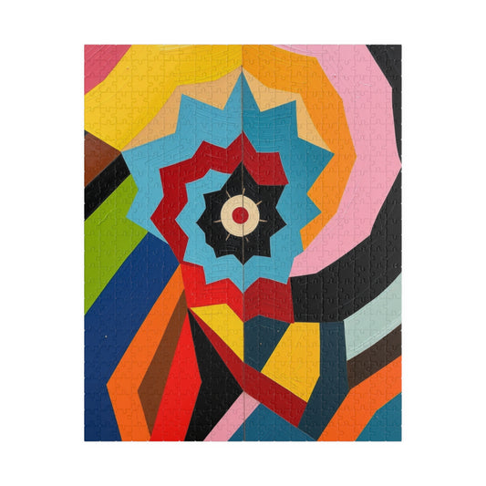 Colorful Abstract Art Puzzle, Fun Family or Solo Activity, Best Unique Gift for Art Lover Puzzle Enthusiast, Unique Brain Teaser, Hobby 520 pcs (Vertical) Puzzle The Puzzle Chest