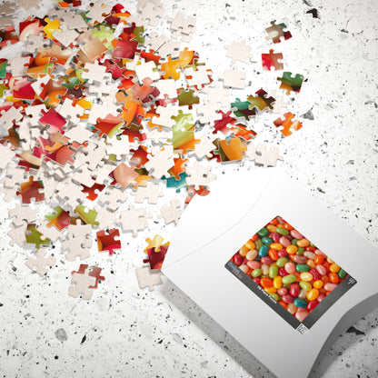 Chaotic Jelly Beans Puzzle, Vibrant Sweets-Themed Jigsaw, Bright Colorful Food Collage, Family Activity, Quiet Pastime, Foodie Puzzle Lover Puzzle The Puzzle Chest