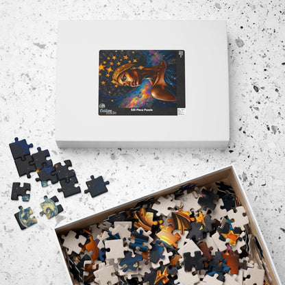 Regal Black Woman Puzzle, Afro Art Jigsaw Game for Adults and Teens, African American Puzzle Lover Gift, Family or Solo Home Entertainment Puzzle The Puzzle Chest