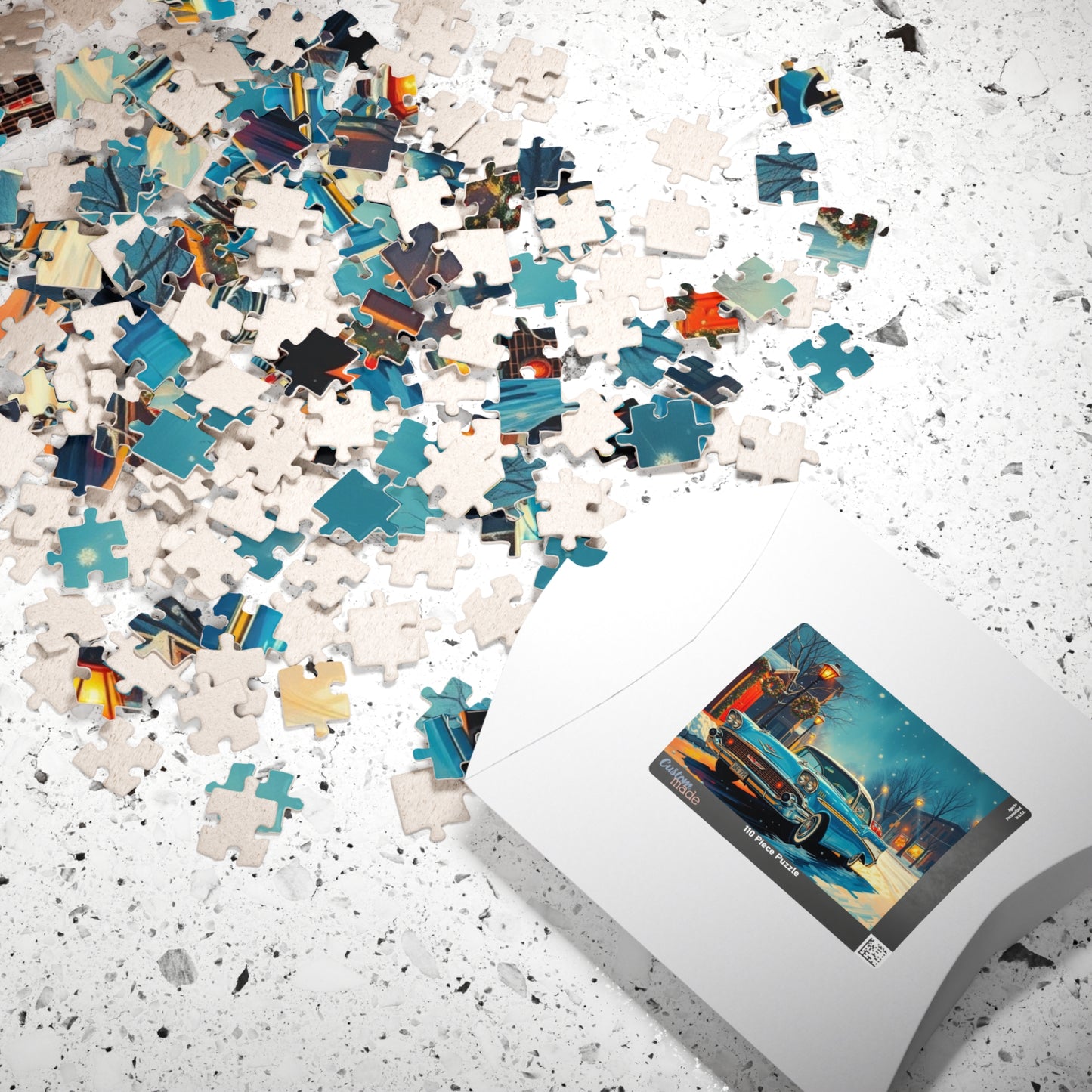 Vintage Car Puzzle - Retro 1957 Bel Air Jigsaw Game Puzzle The Puzzle Chest