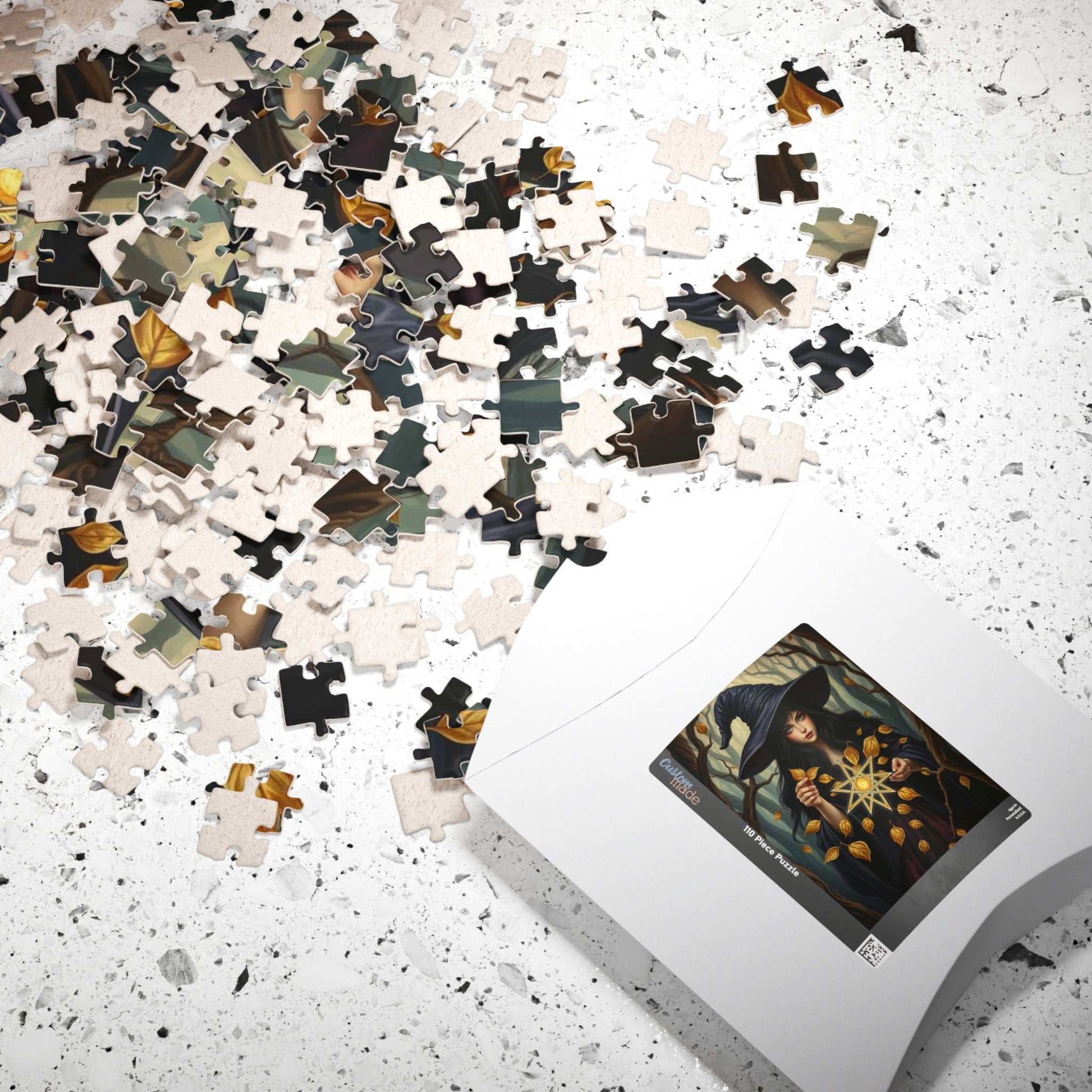 Ashes and Embers Magical Witch Puzzle, Enchanting Jigsaw for Adult Cozy Night In, Halloween Decor, Gift for Witch Lover, Mystery Enthusiasts
