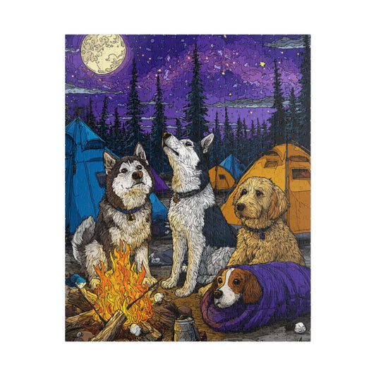 Dog Crew Camping Trip Jigsaw Puzzle, Canine Puzzle for Adults and Kids, Animal Themed Game, Gift for Dog Moms Puzzle The Puzzle Chest