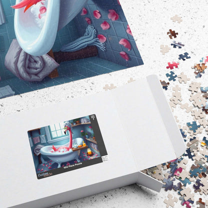 Flamingo Puzzle - 110, 252, 520, 1014-piece, Spa Vibes, Holiday Birthday Gift for Flamingo Lovers, Family Activity, Home Decor, Puzzle Night