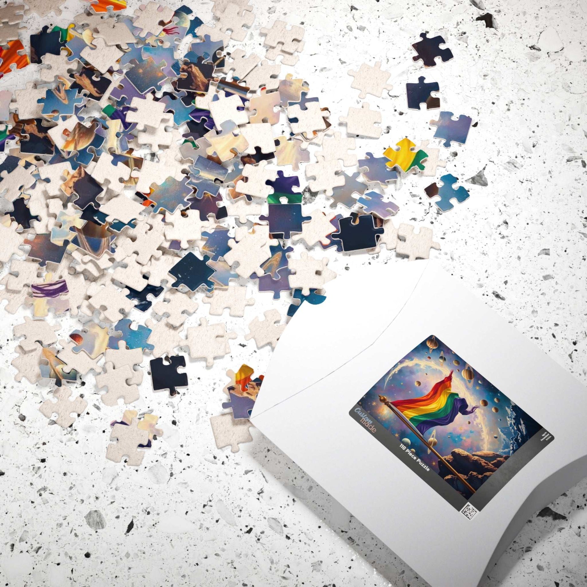 Space Pride Flag Jigsaw Puzzle - 110-1014 Piece LGBTQ+ Gift, Puzzle Enthusiast, Fun Family Activity, Colorful Decor, Inclusive Hobby Puzzle The Puzzle Chest