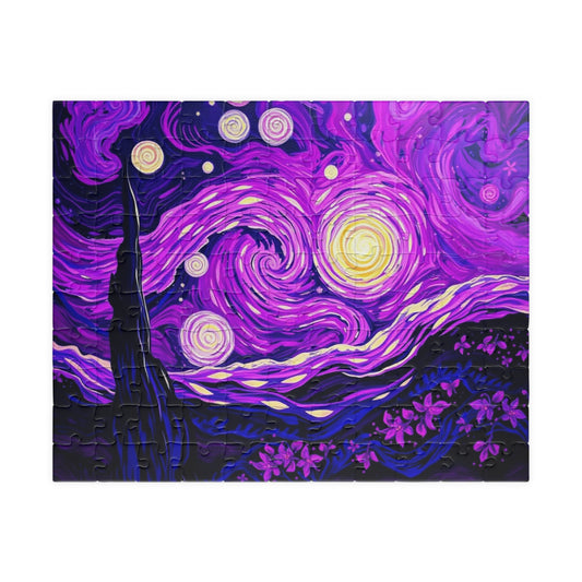 Starry Night Jigsaw Puzzle, Relaxing Art Puzzle for Adults, Home Entertainment Gift for Art Lover Family Game Nights 110 pcs (Horizontal) Puzzle The Puzzle Chest