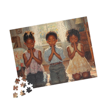 Black Children Praying Puzzle | Afrocentric Jigsaw Game