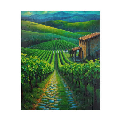 Scenic Vineyard Puzzle - 110 to 1014 Pieces, Perfect Gift for Wine Lovers, Family Game Night, Relaxation, Home Decor 110 pcs (Vertical) Puzzle The Puzzle Chest