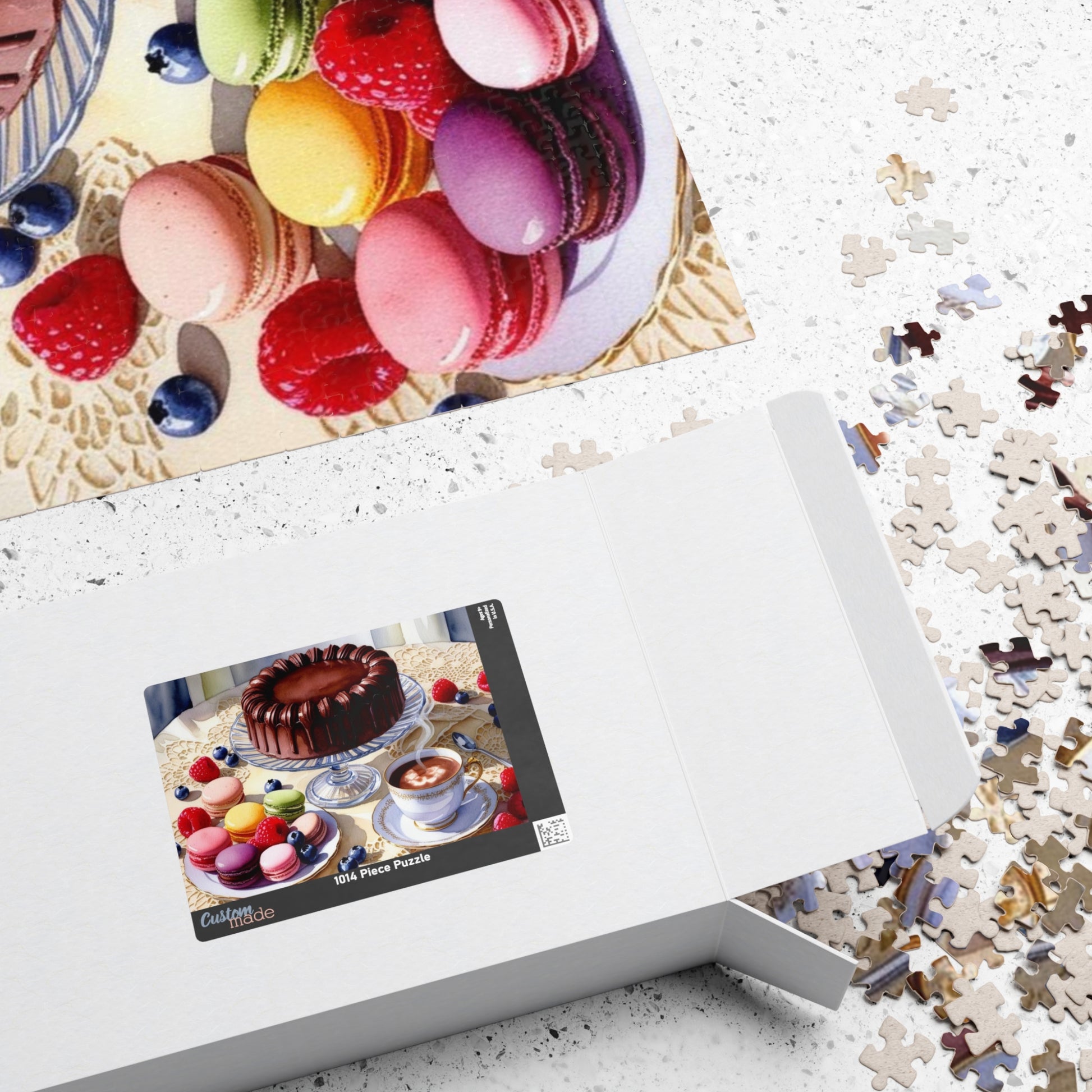Dessert Puzzle, Chocolate Cake Food Culinary Art, Foodie Jigsaw Game Fun Family Night Entertainment, Kitchen Home Decor, Hobby Puzzle The Puzzle Chest
