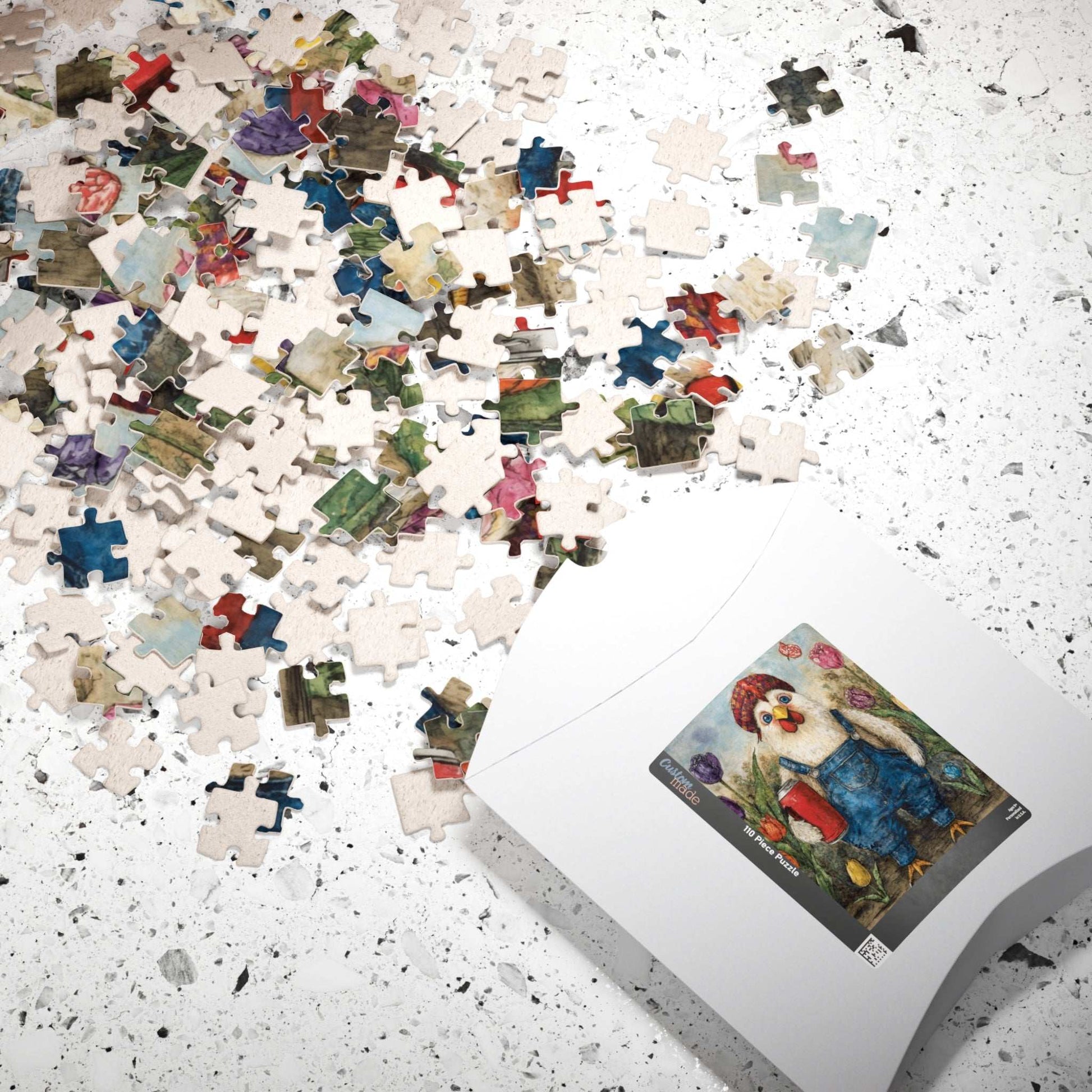 Chicken Gardener Jigsaw Puzzle, Cartoon Bird Puzzle Ideal for Fun Family Activity, Gift, Game Night, Farm Animal Puzzle Lover, Brain Teaser Puzzle The Puzzle Chest