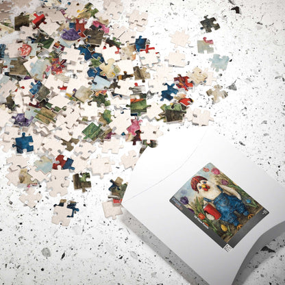 Chicken Gardener Jigsaw Puzzle, Cartoon Bird Puzzle Ideal for Fun Family Activity, Gift, Game Night, Farm Animal Puzzle Lover, Brain Teaser Puzzle The Puzzle Chest