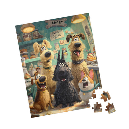 Dog Crew Bakery - Kitchen Scene, Animal Themed Puzzle for Adults, Fun Family Activity, Pet Lover Holiday Birthday Gift 110 pcs (Vertical) Puzzle The Puzzle Chest
