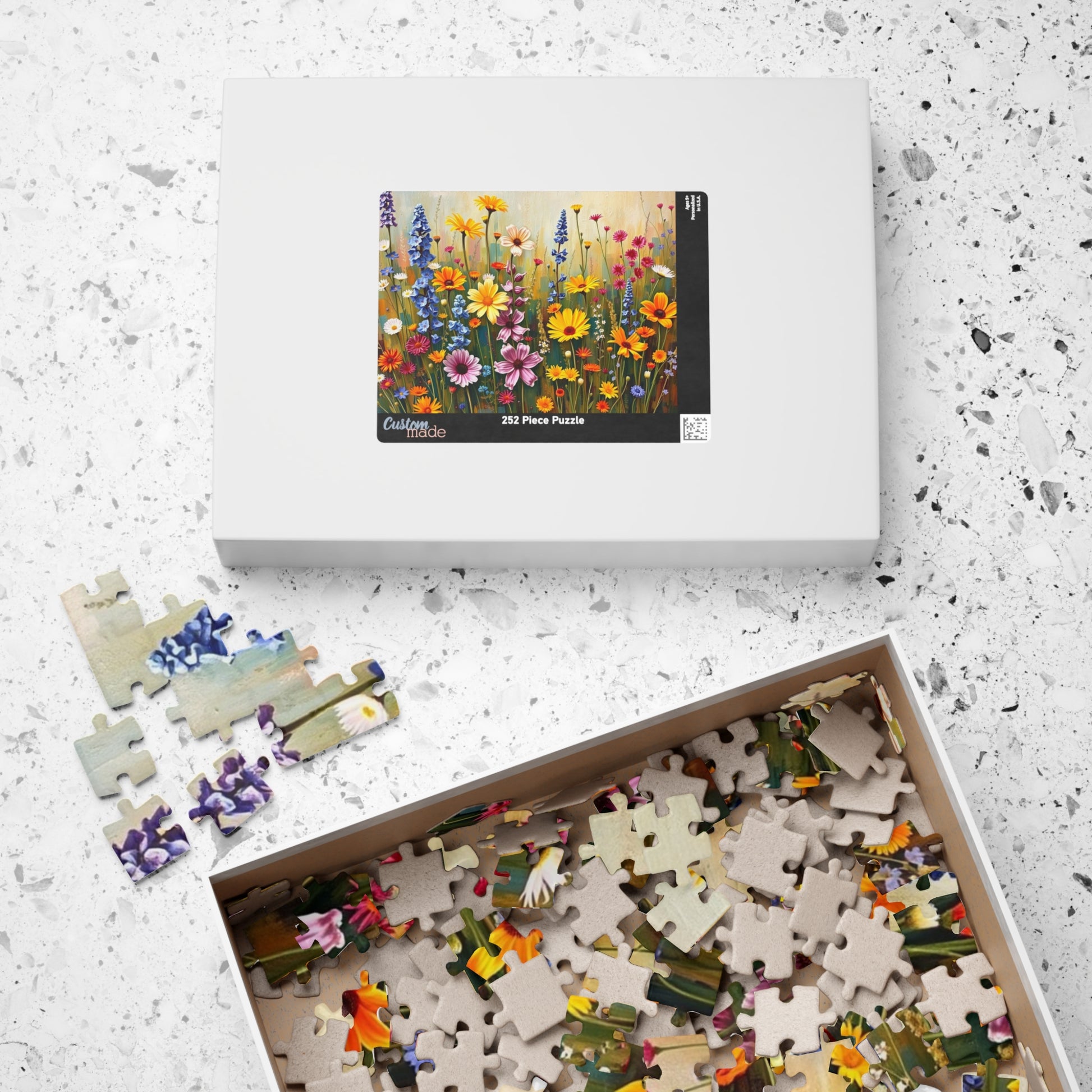 Vibrant Floral Puzzle, Flower Jigsaw Game for Adults Seniors, Family Fun Solo Activity, Mindfulness Gift for Nature Lovers Puzzle Fans Puzzle The Puzzle Chest