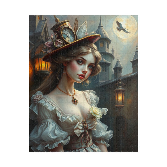 Enchanting Woman Steampunk Puzzle - 1014-Piece Fantasy Vintage Artwork, Perfect Gift for Art Lovers, Creative Hobby, Family Fun 520 pcs (Vertical) Puzzle The Puzzle Chest