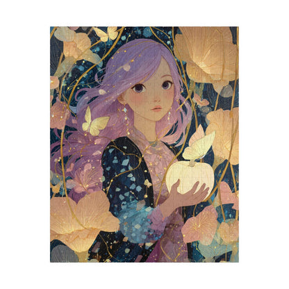 Fairy-Tale Anime Girl Jigsaw Puzzle - Princess with White Pumpkin, Magical Autumn Fantasy Game for Adult Gifts, Family Fun, Brain Teaser Puzzle The Puzzle Chest
