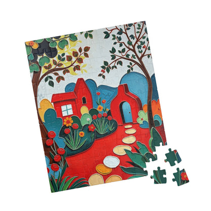 Rustic Landscape Jigsaw Puzzle, Vibrant Home Entertainment Family Activity, Creative Gift for Puzzle Lover Relaxing Indoor Game Brain Teaser Puzzle The Puzzle Chest