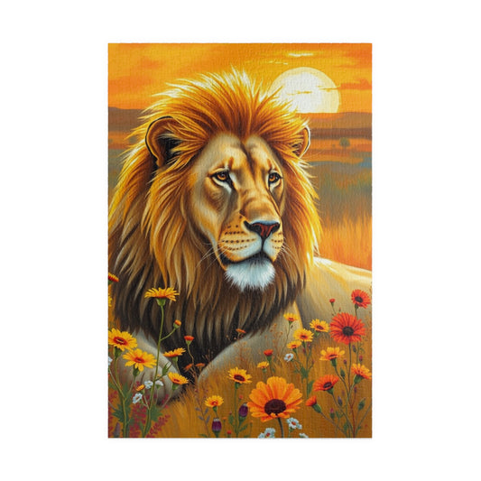 Majestic Lion Puzzle Stunning Wildlife Art, Challenging Jigsaw Game, Gift for Nature Lover Animal Enthusiast, Mindfulness Home Entertainment 1014 pcs (Vertical) Puzzle The Puzzle Chest