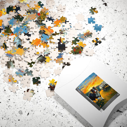 Australian Shepherd Jigsaw Puzzle, Nature Animal Theme Game, Perfect for Dog Lovers, Pet Owners, Friends Family Fun, Birthday Holiday Gift Puzzle The Puzzle Chest