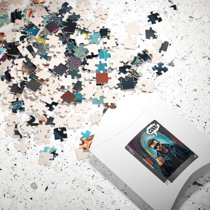 Cool Vibe Puzzle - Pop Art Jigsaw Game, Fun Gift for Friend, Family, Game Night, Unique Nostalgic Birthday/Christmas Present, Vintage Design