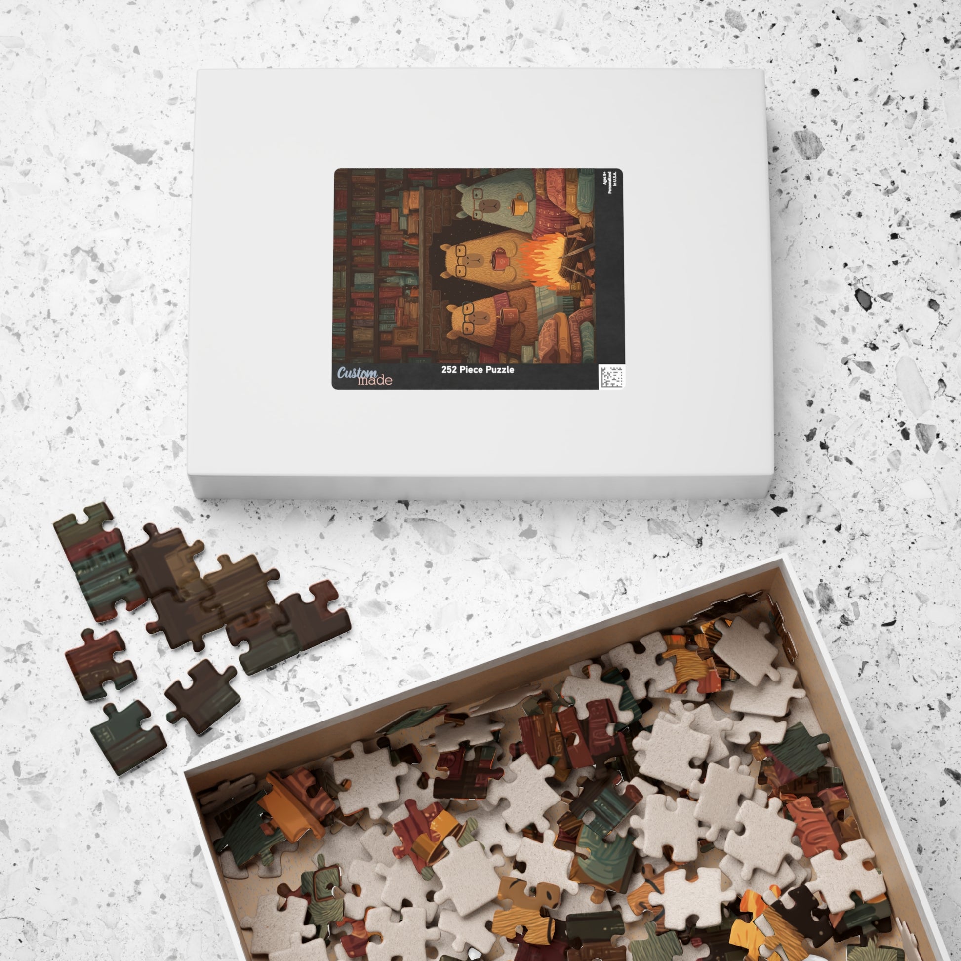Fireside Reading with Capybaras Jigsaw Puzzle Puzzle The Puzzle Chest