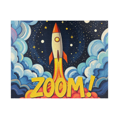 Rocket Zoom Puzzle - Pop Art Jigsaw Game, Fun Family Activity, Home Entertainment, Space-Themed Gift, Educational Toy, Adult Puzzle 520 pcs (Horizontal) Puzzle The Puzzle Chest