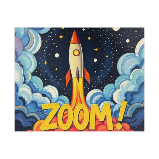 Rocket Zoom Puzzle - Pop Art Jigsaw Game, Fun Family Activity, Home Entertainment, Space-Themed Gift, Educational Toy, Adult Puzzle 520 pcs (Horizontal) Puzzle The Puzzle Chest