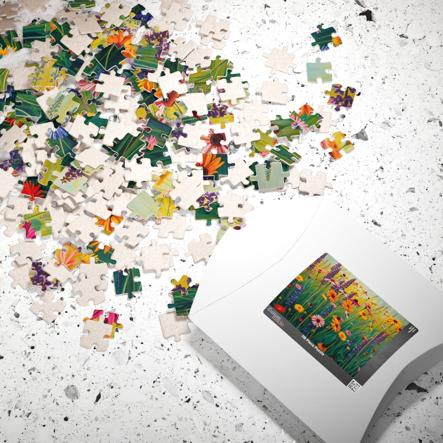 Colorful Floral Puzzle | Fun Family Activity, Gift for Nature Lover and Puzzle Enthusiast, Mindful Rainy-Day Entertainment Puzzle The Puzzle Chest