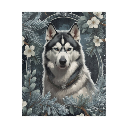 Siberia Husky Vintage Jigsaw Puzzle, Winter Nature-Inspired Dog Theme Puzzle Gift for Art Lover Dog Enthusiast Hobbyist, Fun Family Friendly
