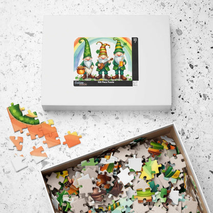 Lucky Leprechaun Gnome Puzzle - St. Patrick's Day Jigsaw Game Rainbow Theme Puzzle The Puzzle Chest