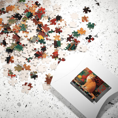 The Cat and the Fruit Bowl – Still Life Art Jigsaw Puzzle, Animal Theme Colorful Fauvist Cat Puzzle Puzzle The Puzzle Chest