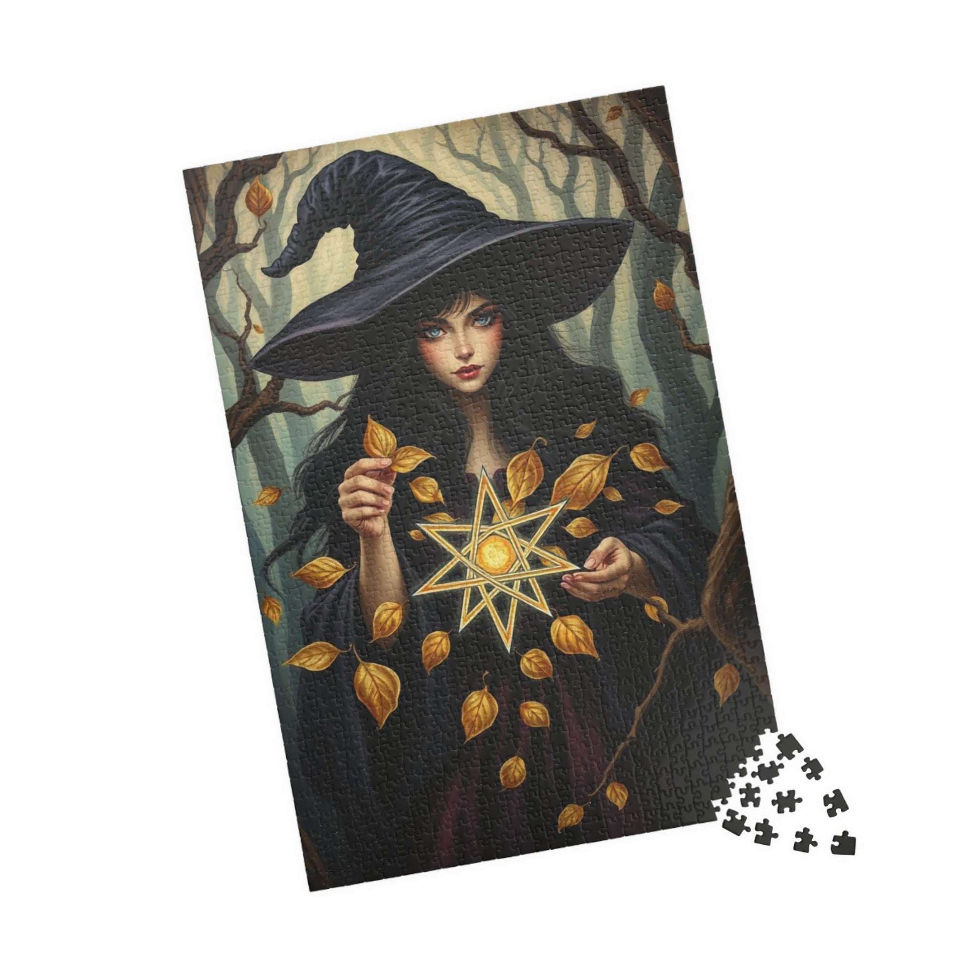 Ashes and Embers Magical Witch Puzzle, Enchanting Jigsaw for Adult Cozy Night In, Halloween Decor, Gift for Witch Lover, Mystery Enthusiasts