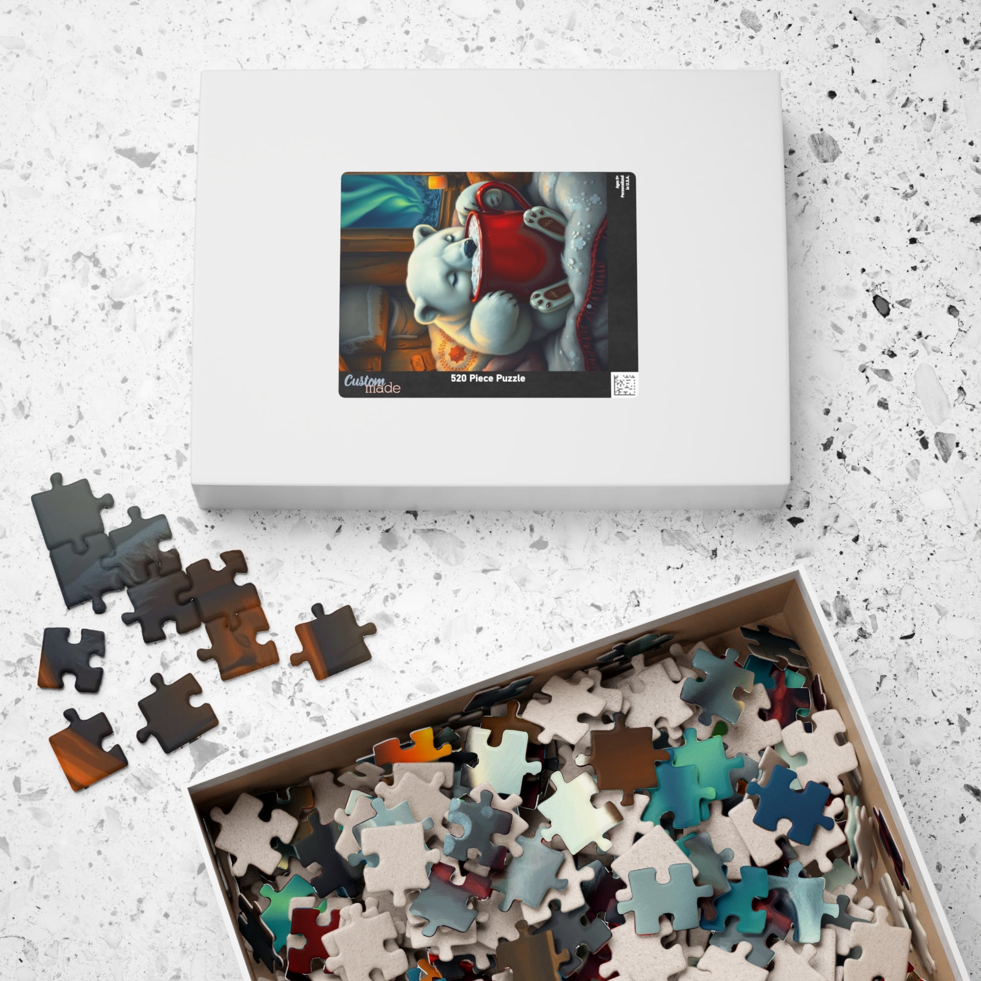 Cozy Polar Bear Jigsaw Puzzle, Winter Vibes Home Entertainment, Fun Family Game, Gift for Adult Puzzle Lovers, Holiday Activity for Animal Lover Puzzle The Puzzle Chest