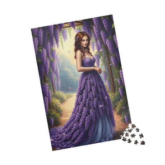 Lady of the Wisteria Arch - Dreamy Floral Garden Jigsaw Puzzle, Floral Puzzle Gift for Flower Lover