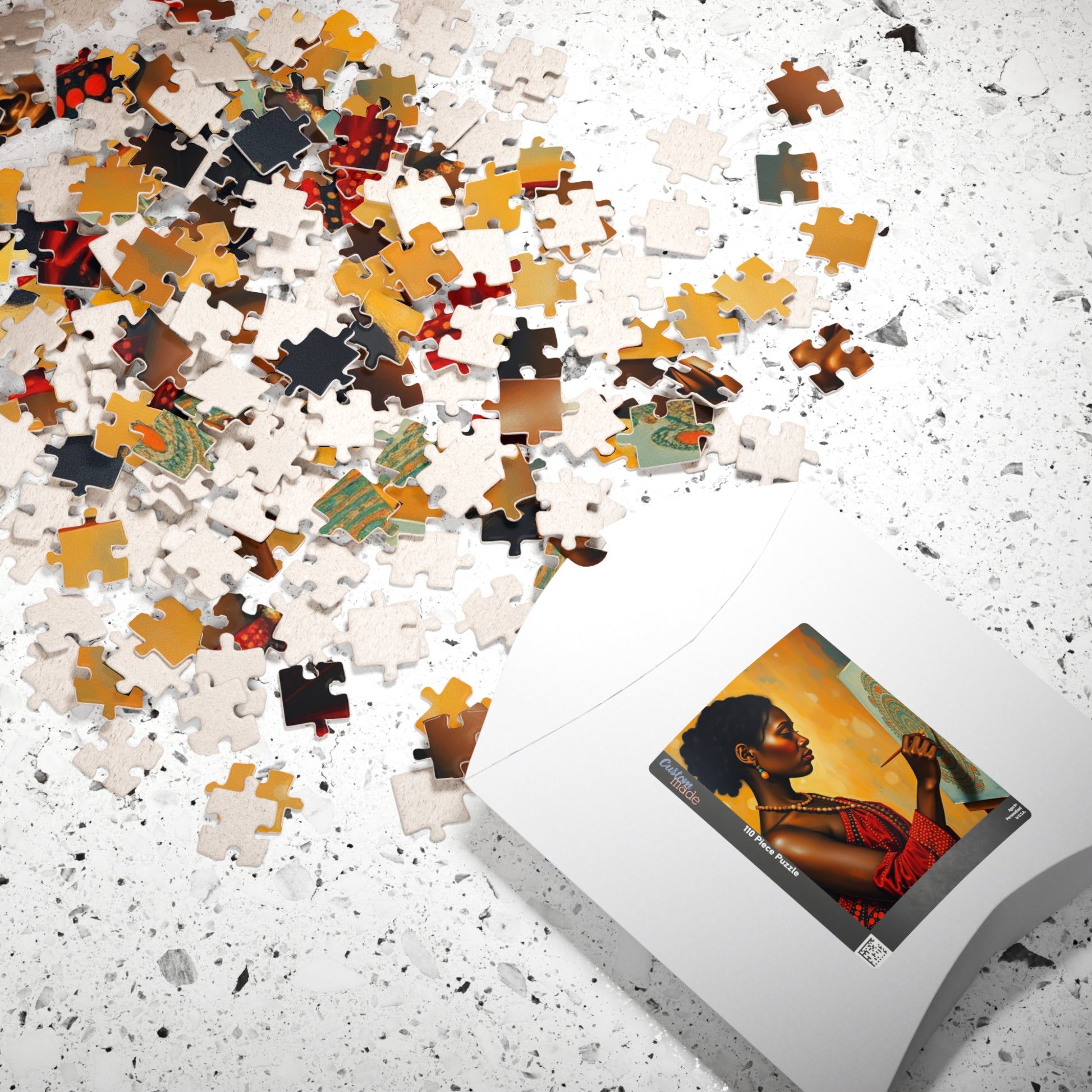 Indigenous Australian Woman Puzzle, Cultural Art Jigsaw Game, Dreamtime Painting Scene in Earthy Tones, Unique Gift for Puzzle Enthusiast Puzzle The Puzzle Chest