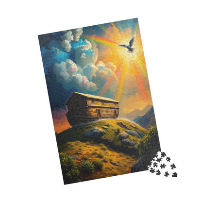 Scenic Art Puzzle - Rainbow Noah's Ark Design | 110, 252, 520, 1014-piece | Great for Family Game Night, Religious Gifts, Home Entertainment
